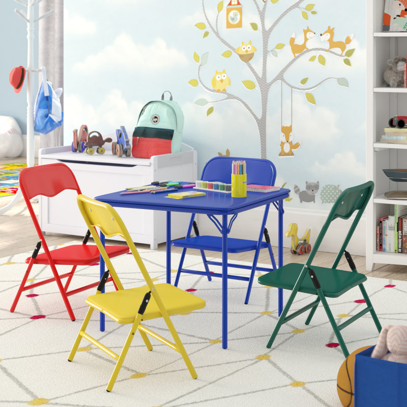 Zoomie Kids Jovany Children's 5 Piece Square Table and Chair Set & Reviews Wayfair